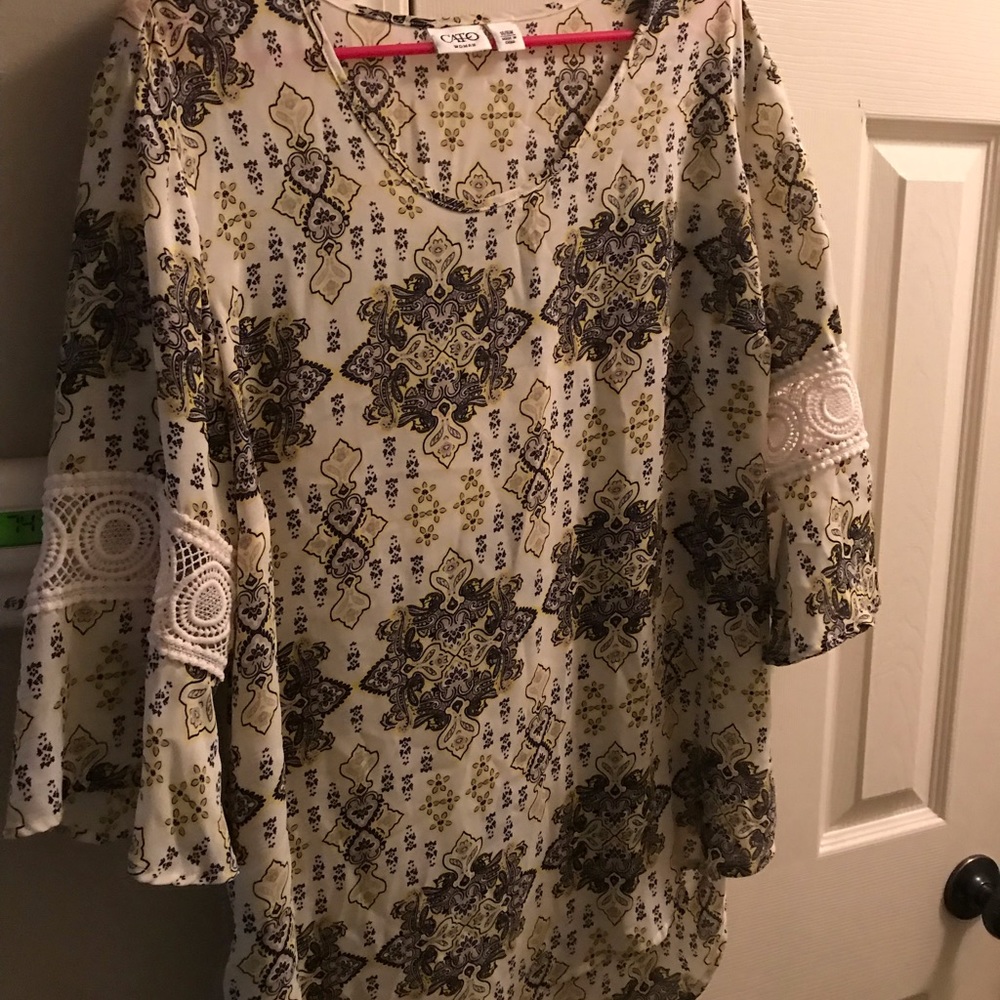 Cato yellow and grey tunic
